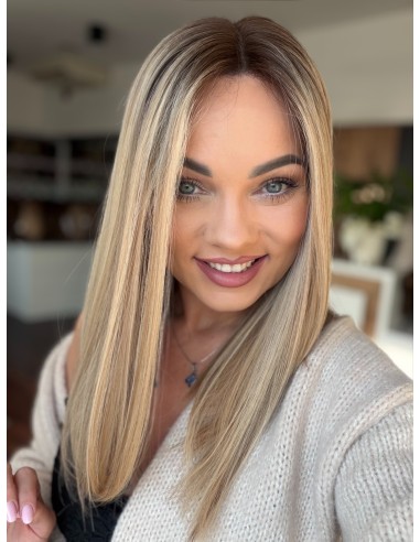 "MILENA 45  "LACE FRONT PERUKA Z WŁOSÓW NATURALNYCH  PREMIUM   "M"