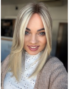 Daisy D14 40 cm-Mono topper z włosów naturalnych