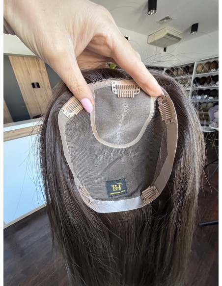 Daisy K05 35 cm-Mono topper z włosów naturalnych