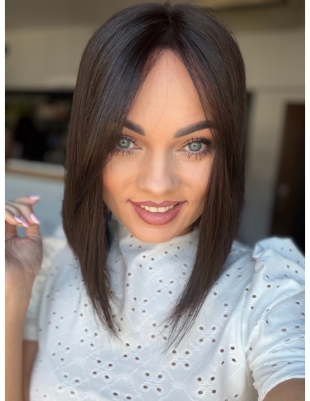 Daisy K01 35 cm-Mono topper z włosów naturalnych