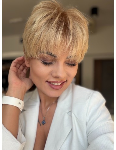 DIANA BL-KRÓTKA PERUKA Z WŁOSÓW NATURALNYCH ROZM.M