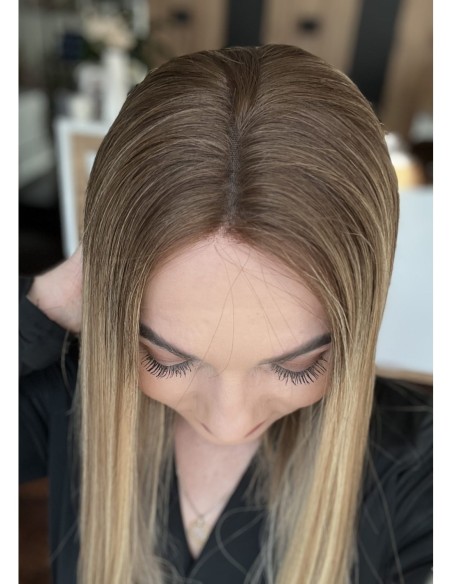 MILENA 40  -PERUKA Z WŁOSÓW NATURALNYCH  PREMIUM   "XS"