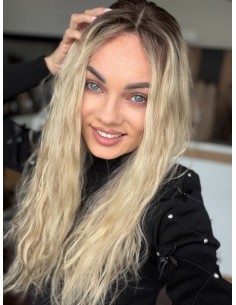 ANIA 60 CM PREMIUM-TOPPER Z WŁOSÓW NATURALNYCH FALOWANYCH 2