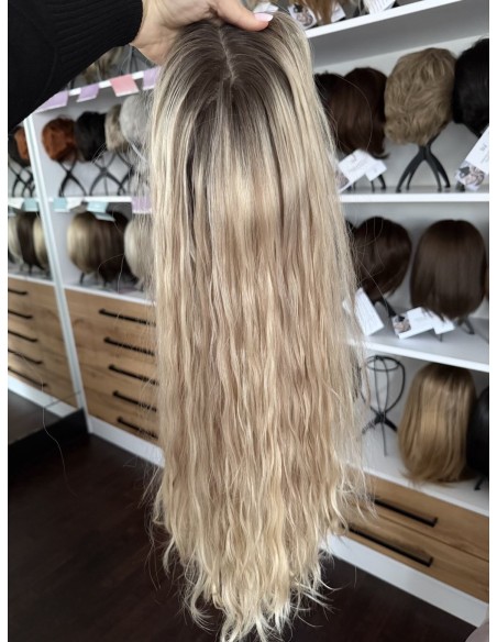 ANIA 60 CM PREMIUM-TOPPER Z WŁOSÓW NATURALNYCH FALOWANYCH