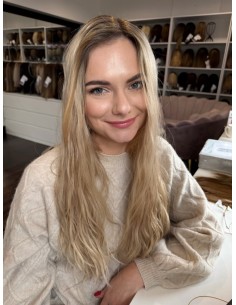 ANIA 65 CM PREMIUM-TOPPER Z WŁOSÓW NATURALNYCH FALOWANYCH