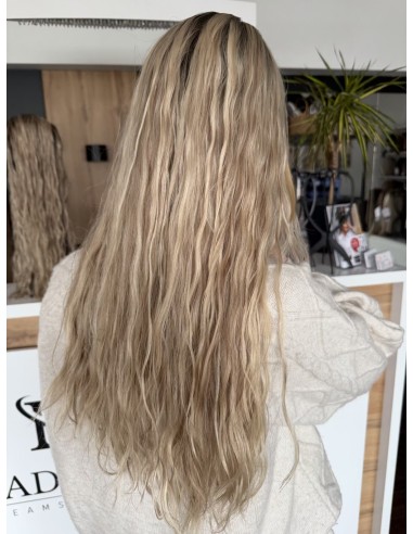 ANIA 65 CM PREMIUM-TOPPER Z WŁOSÓW NATURALNYCH FALOWANYCH