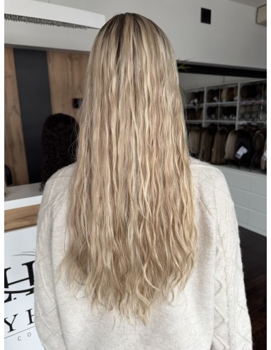 ANIA 65 CM PREMIUM-TOPPER Z WŁOSÓW NATURALNYCH FALOWANYCH