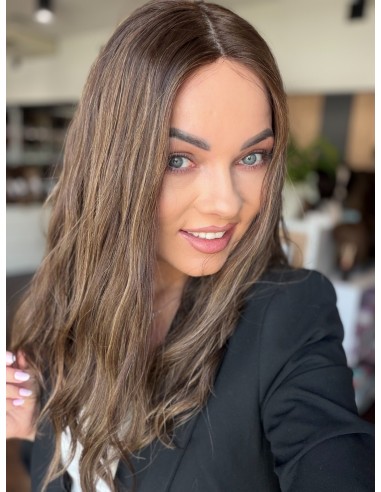 SIA 45 PERUKA Z WŁOSÓW NATURALNYCH FALOWANYCH"S/M"