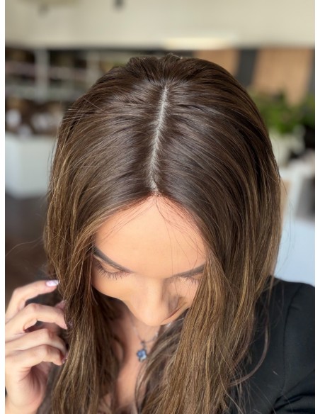 SIA 45 PERUKA Z WŁOSÓW NATURALNYCH FALOWANYCH"S/M"