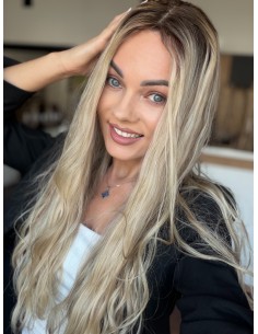 ANIA 60 CM PREMIUM-TOPPER Z WŁOSÓW NATURALNYCH FALOWANYCH 2