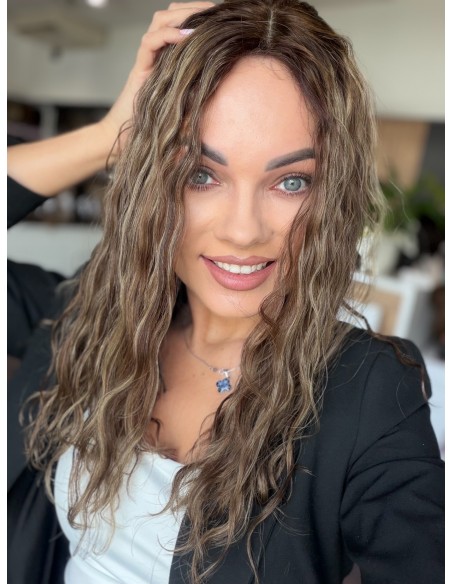 LOLA  45-50 CM-TOPPER Z WŁOSÓW NATURALNYCH kręconych