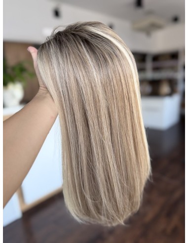 Daisy H14 45 cm-Mono topper z włosów naturalnych