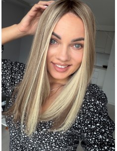 Daisy H14 45 cm-Mono topper z włosów naturalnych