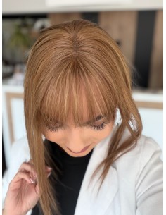 Grzywka/mini topper  z włosów naturalnych T4 baleyage blond 35 cm 2