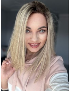 ANIA 35 CM S  LACE FRONT PERUKA Z WŁOSÓW NATURALNYCH  PREMIUM