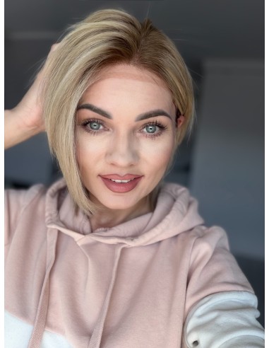 Idalia M5-Krótka Peruka z włosów naturalnych  S/M