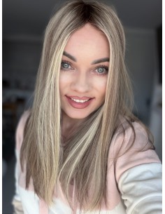 Daisy H14 45 cm-Mono topper z włosów naturalnych