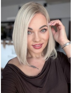 AGATA 30 CM M  LACE FRONT PERUKA Z WŁOSÓW NATURALNYCH  PREMIUM