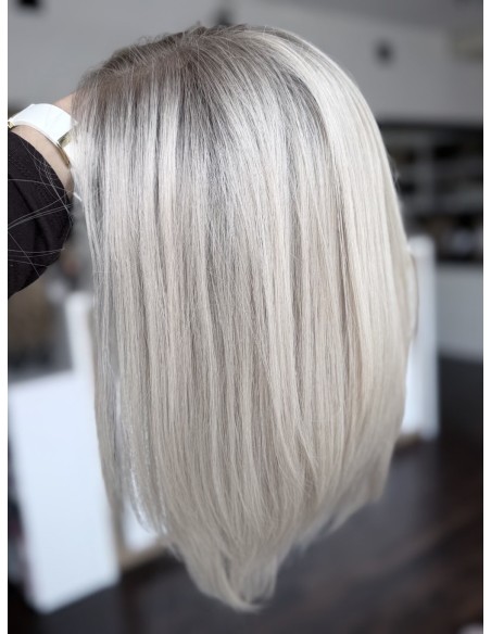 AGATA 30 CM M  LACE FRONT PERUKA Z WŁOSÓW NATURALNYCH  PREMIUM