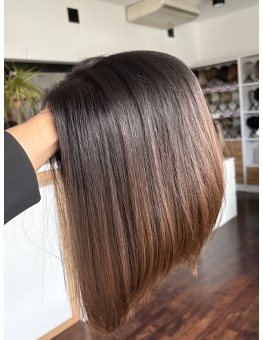 KASIA 35 CM"S"-PERUKA LACE FRONT Z WŁOSÓW NATURALNYCH PREMIUM  VIRGIN