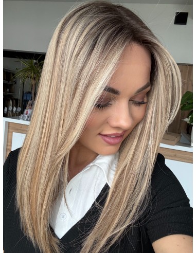 MILENA 40  -PERUKA Z WŁOSÓW NATURALNYCH  PREMIUM   "XS"