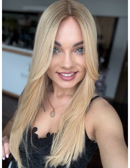 Peruka Sheila 50 cm – blond z odrostem, włosy naturalne