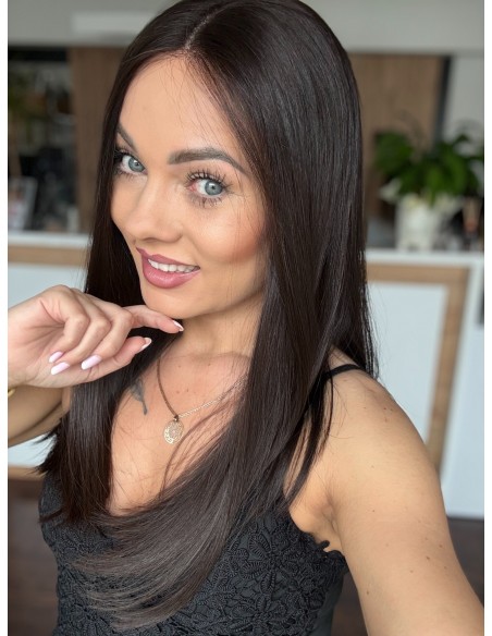 NILA 50 "S"- DŁUGA PERUKA LACE FRONT Z WŁOSÓW NATURALNYCH VIRGIN