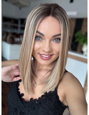 MILENA 35 CM  LACE TOP "S"-PERUKA Z WŁOSÓW NATURALNYCH  PREMIUM 2