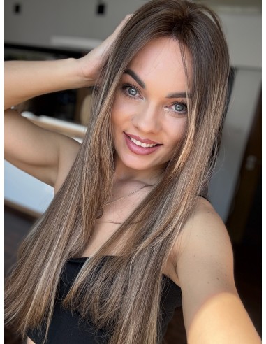 SENDI 60 "S"-DŁUGA PERUKA LACE FRONT Z WŁOSÓW NATURALNYCH