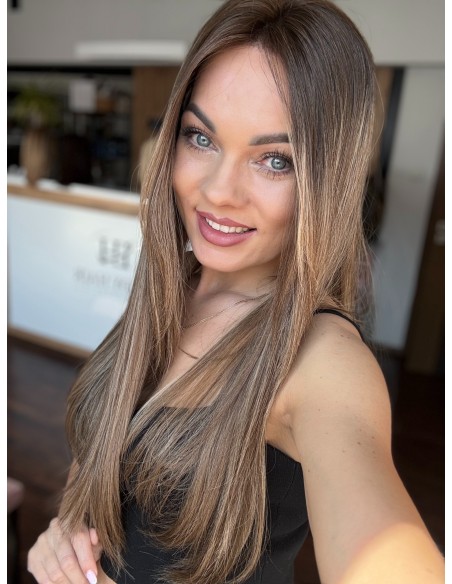 SENDI 60 "S"-DŁUGA PERUKA LACE FRONT Z WŁOSÓW NATURALNYCH