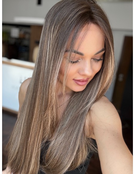 SENDI 60 "S"-DŁUGA PERUKA LACE FRONT Z WŁOSÓW NATURALNYCH