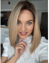 MILENA 35 CM  LACE TOP "S"-PERUKA Z WŁOSÓW NATURALNYCH  PREMIUM