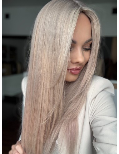 Topper Wiki 60 cm – perłowy blond z odrostem, włosy naturalne