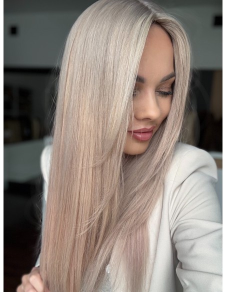 Topper Wiki 60 cm – perłowy blond z odrostem, włosy naturalne