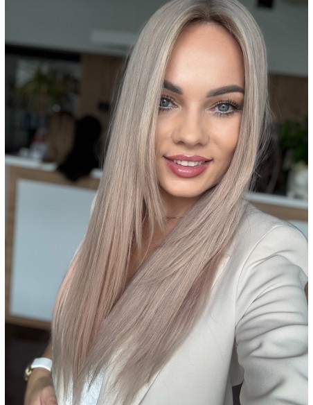 Topper Wiki 60 cm – perłowy blond z odrostem, włosy naturalne