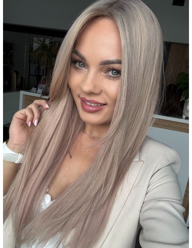 Topper Wiki 60 cm – perłowy blond z odrostem, włosy naturalne