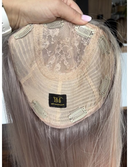 Topper Wiki 60 cm – perłowy blond z odrostem, włosy naturalne