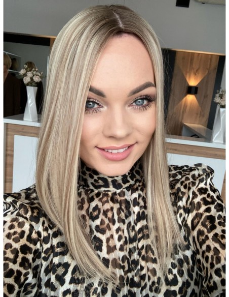 Topper Lila 40 cm – baleyage blond, włosy naturalne