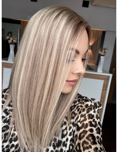 Topper Lila 40 cm – baleyage blond, włosy naturalne