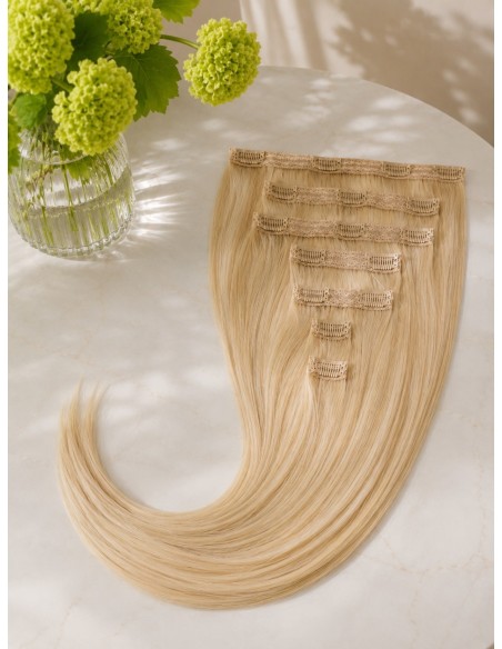 Doczepiane włosy naturalne Clip In-50 cn-Balayage Blond 200g