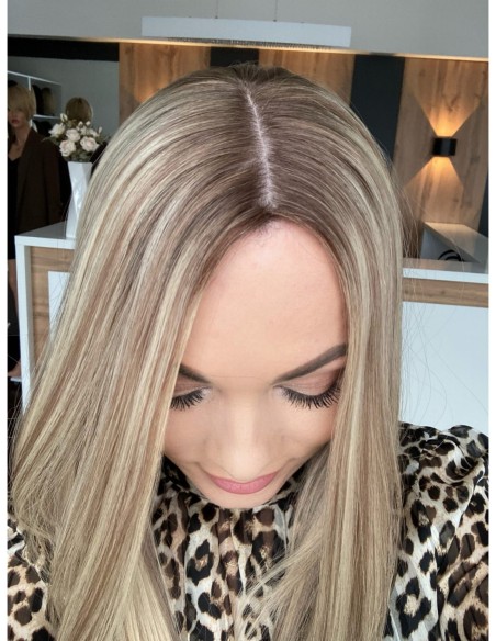 Topper Lila 40 cm – baleyage blond, włosy naturalne