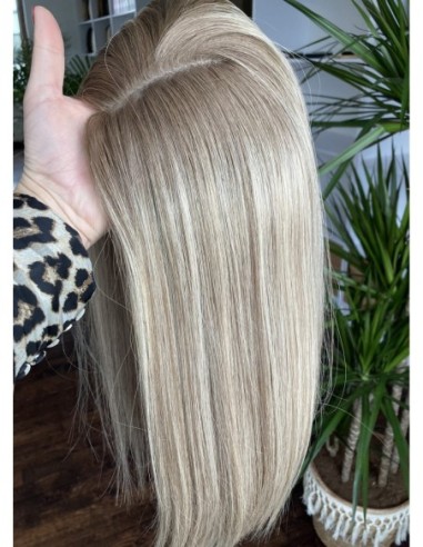 Topper Lila 40 cm – baleyage blond, włosy naturalne