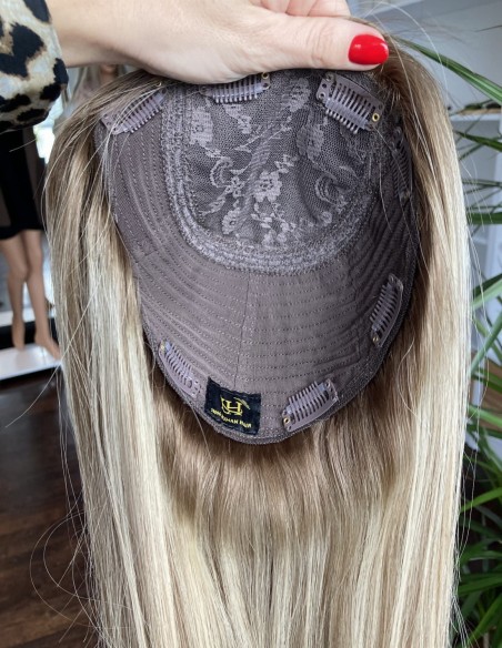 Topper Lila 40 cm – baleyage blond, włosy naturalne