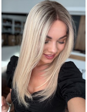 ANIA 45 CM "S"  "LACE TOP PERUKA Z WŁOSÓW NATURALNYCH  PREMIUM 2