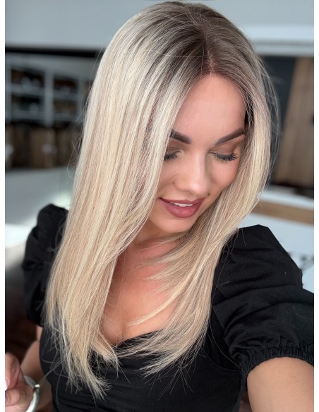 ANIA 45 CM "S"  "LACE TOP PERUKA Z WŁOSÓW NATURALNYCH  PREMIUM