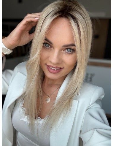 Natalia 45 cm-Mono topper z włosów naturalnych