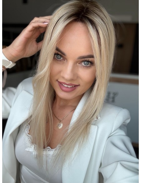 Natalia 45 cm-Mono topper z włosów naturalnych