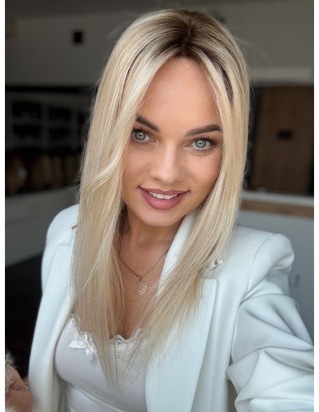 Natalia 45 cm-Mono topper z włosów naturalnych