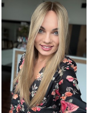 MILENA 50 CM SILK TOP PERUKA Z WŁOSÓW NATURALNYCH  PREMIUM   "S"