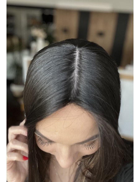 KASIA  65 CM Z GRZYWKĄ  TOPPER Z WŁOSÓW NATURALNYCH